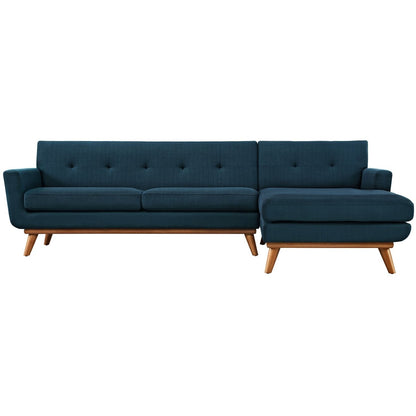 Engage Right-Facing Sectional Sofa, Navy, Fabric 10189