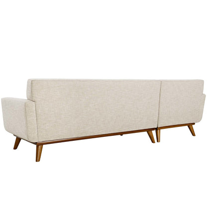 Engage Right-Facing Sectional Sofa, Fabric, Beige 13478