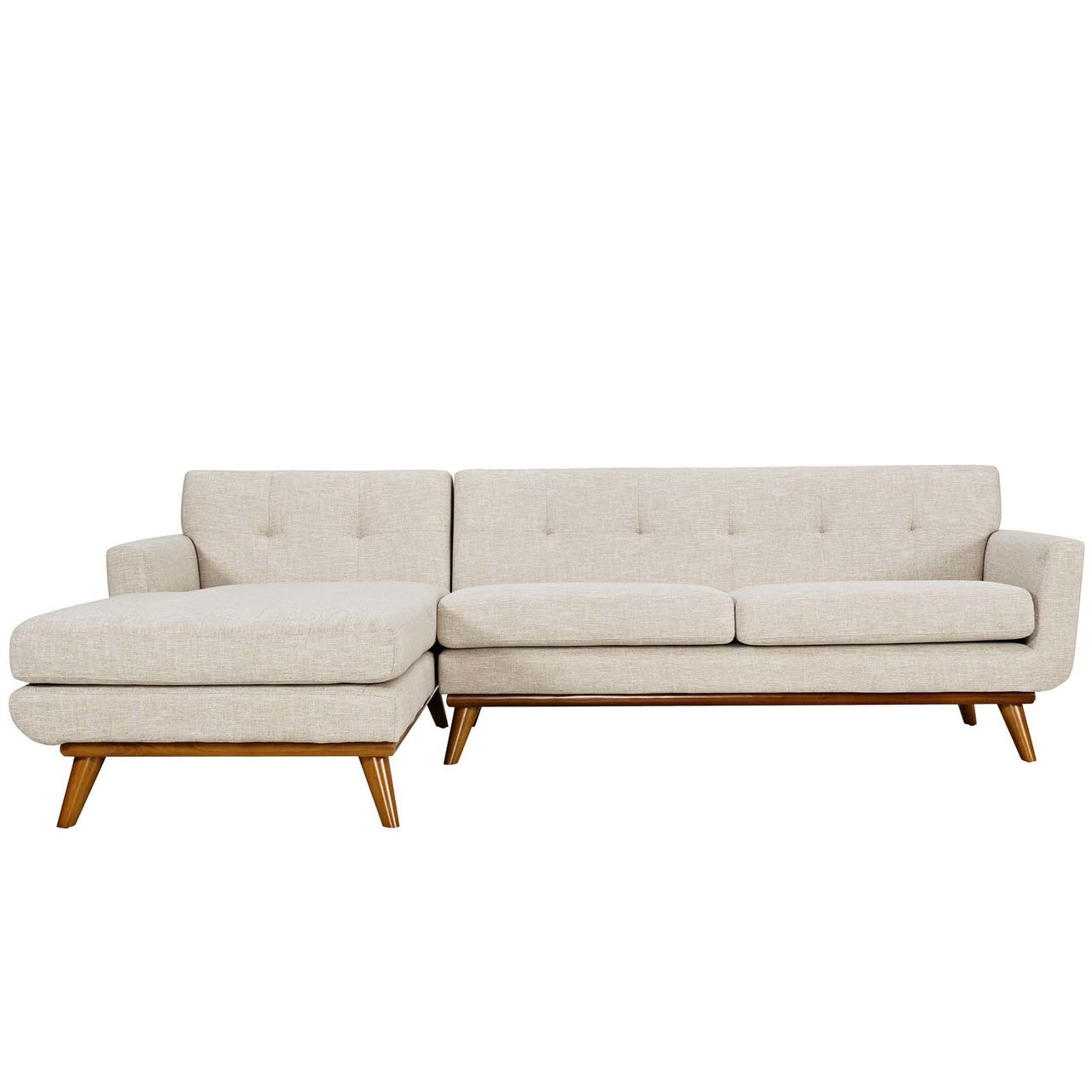 Engage Right-Facing Sectional Sofa, Fabric, Beige 13478