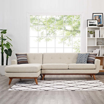 Engage Right-Facing Sectional Sofa, Fabric, Beige 13478