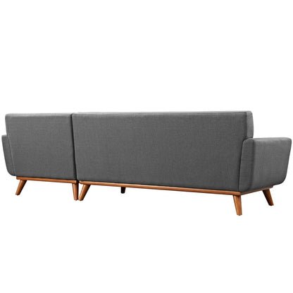 Engage Right-Facing Sectional Sofa, Grey, Fabric 10190