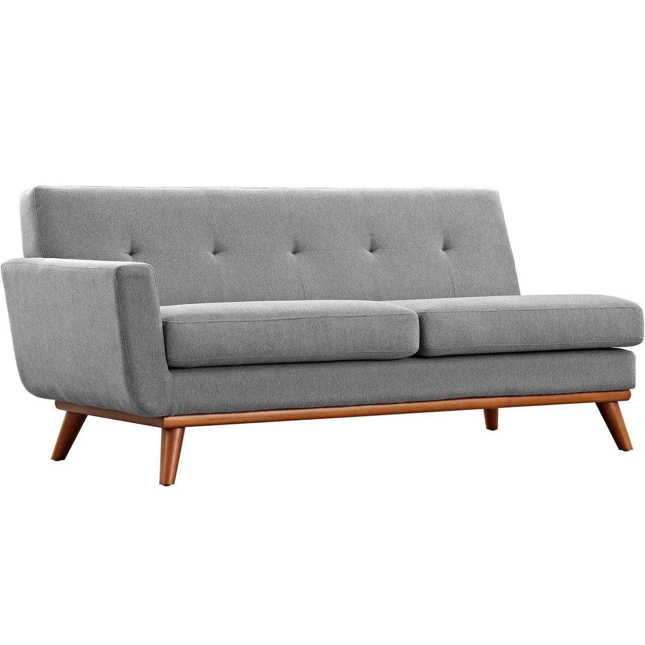 Engage Right-Facing Sectional Sofa, Grey, Fabric 10191