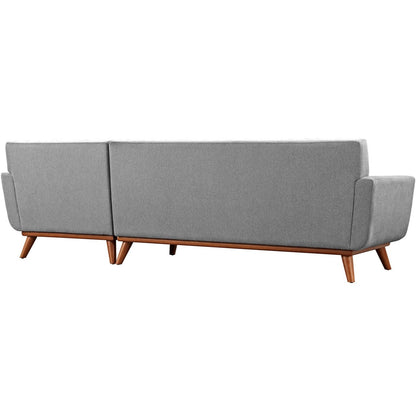 Engage Right-Facing Sectional Sofa, Grey, Fabric 10191