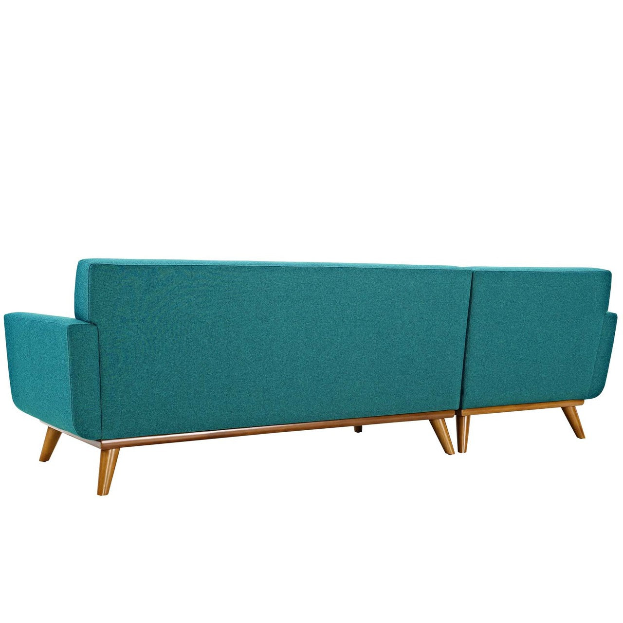 Engage Right-Facing Sectional Sofa, Fabric, Aqua Blue 13479