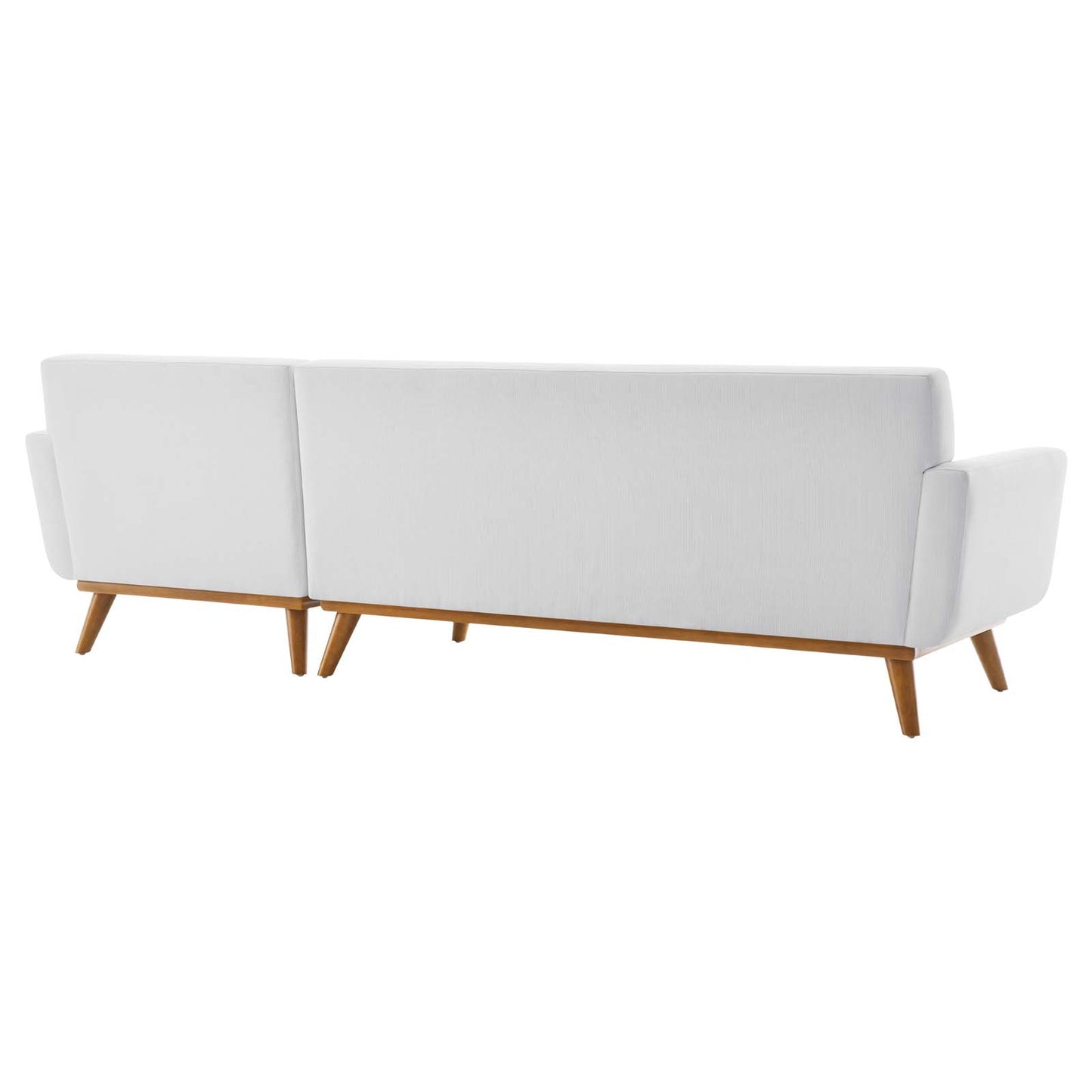 Engage Right-Facing Upholstered Fabric Sectional Sofa, Fabric, White, 18108