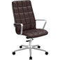 Tile Highback Office Chair, Brown, Faux Leather 10219