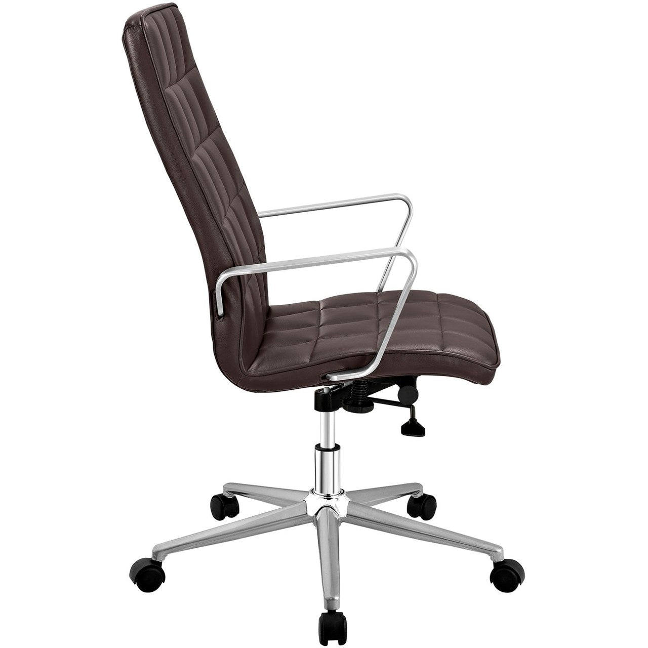 Tile Highback Office Chair, Brown, Faux Leather 10219