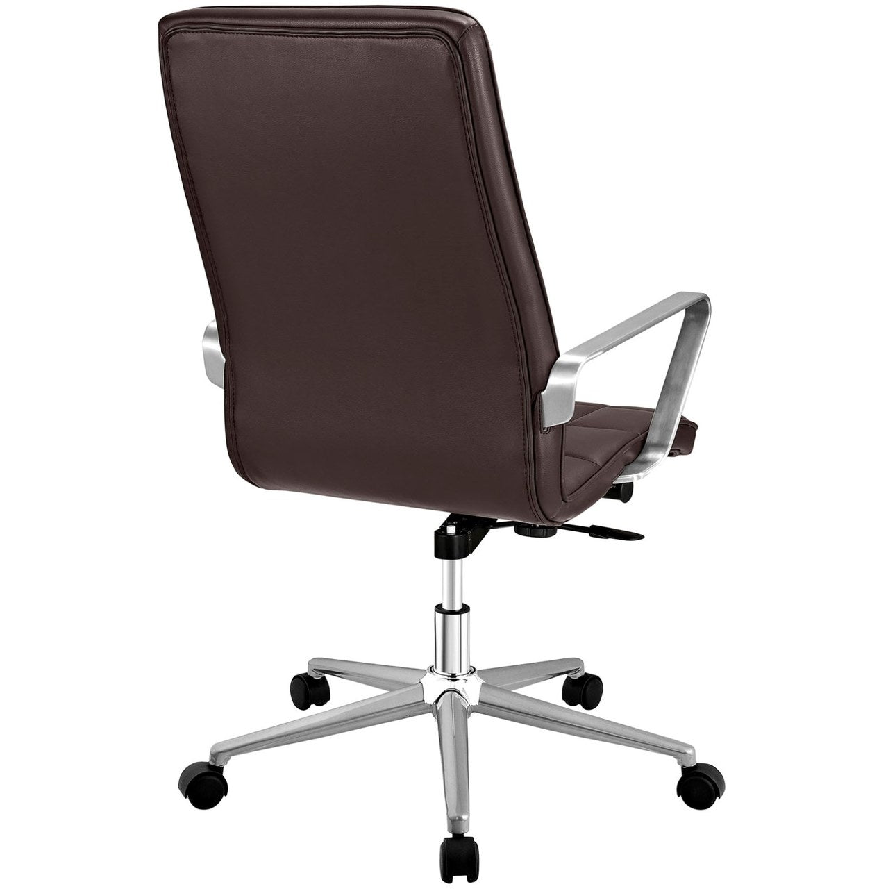 Tile Highback Office Chair, Brown, Faux Leather 10219