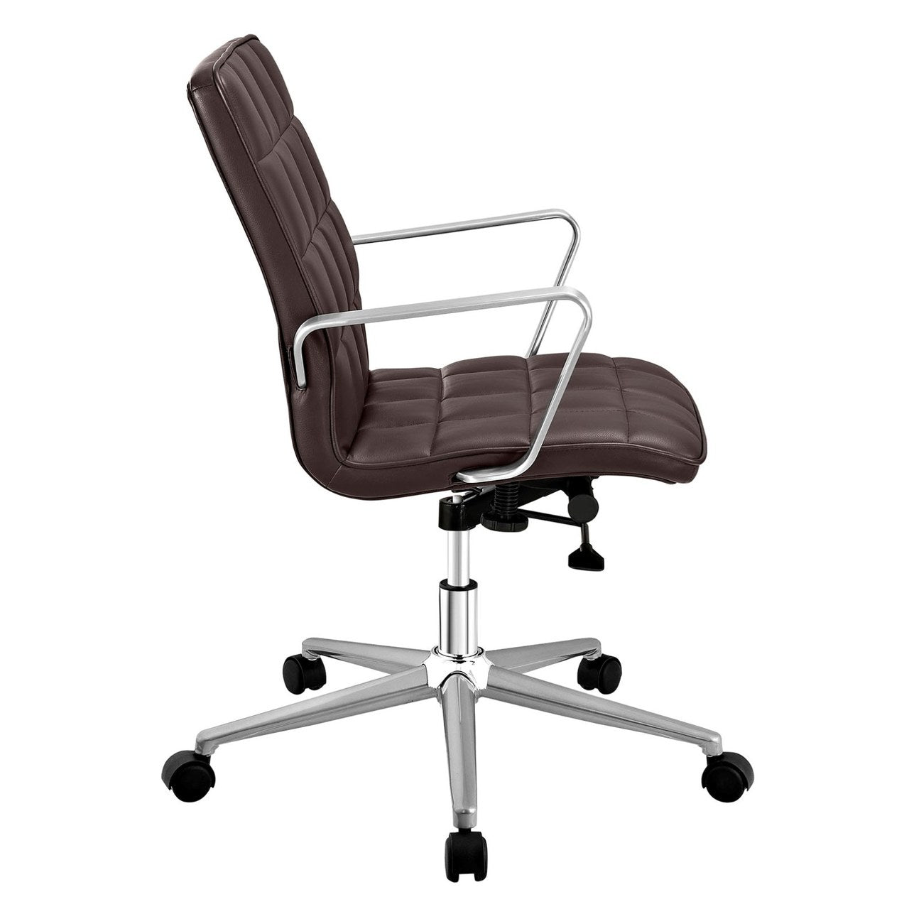Tile Office Chair, Brown, Faux Leather 10223
