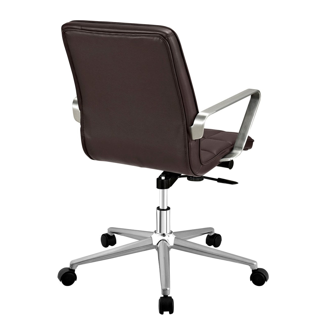 Tile Office Chair, Brown, Faux Leather 10223