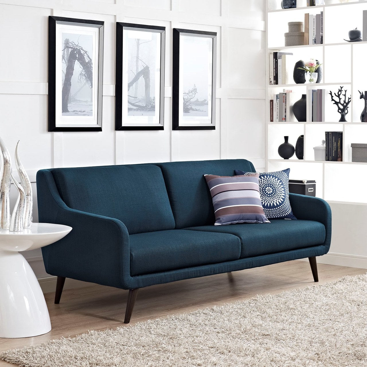 Verve Upholstered Sofa, Navy, Fabric 10232