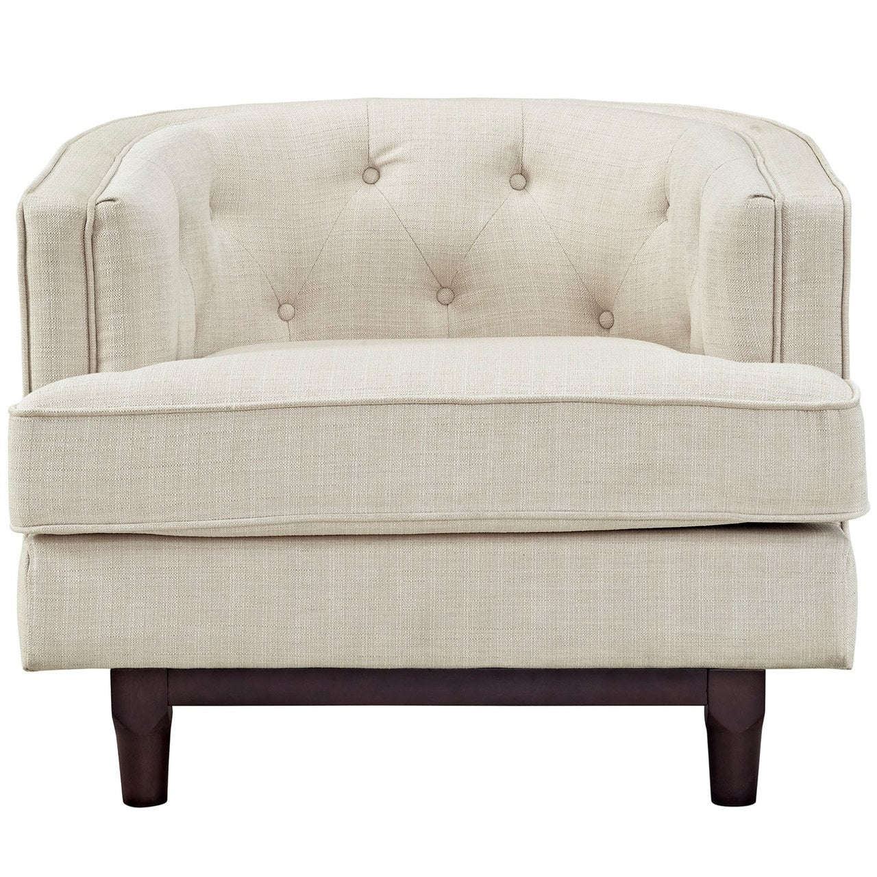 Coast Upholstered Armchair, Beige, Fabric 10237