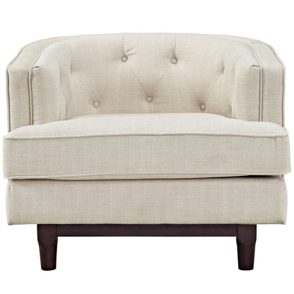 Coast Upholstered Armchair, Beige, Fabric 10237