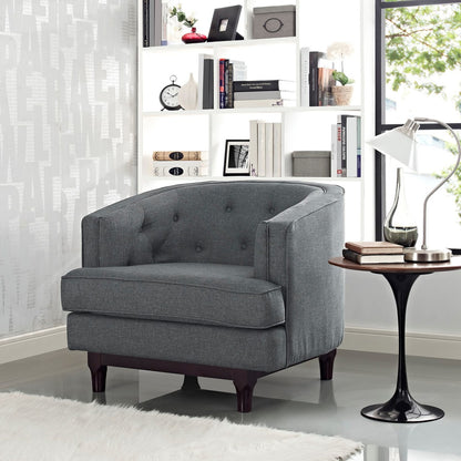 Coast Upholstered Armchair, Grey, Fabric 10238