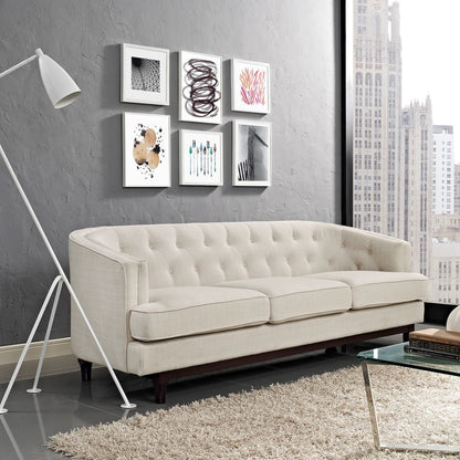Coast Upholstered Sofa, Beige, Fabric 10241
