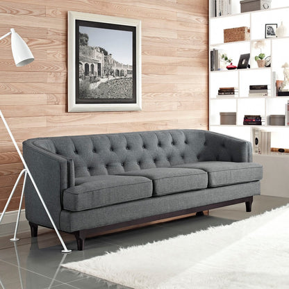 Coast Upholstered Sofa, Grey, Fabric 10242
