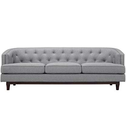 Coast Upholstered Sofa, Grey, Fabric 10243