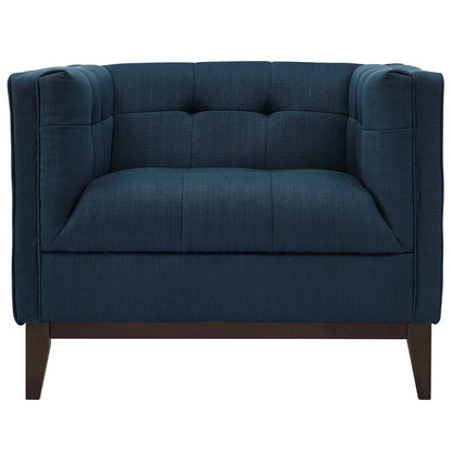 Serve Upholstered Armchair, Navy, Fabric 10254