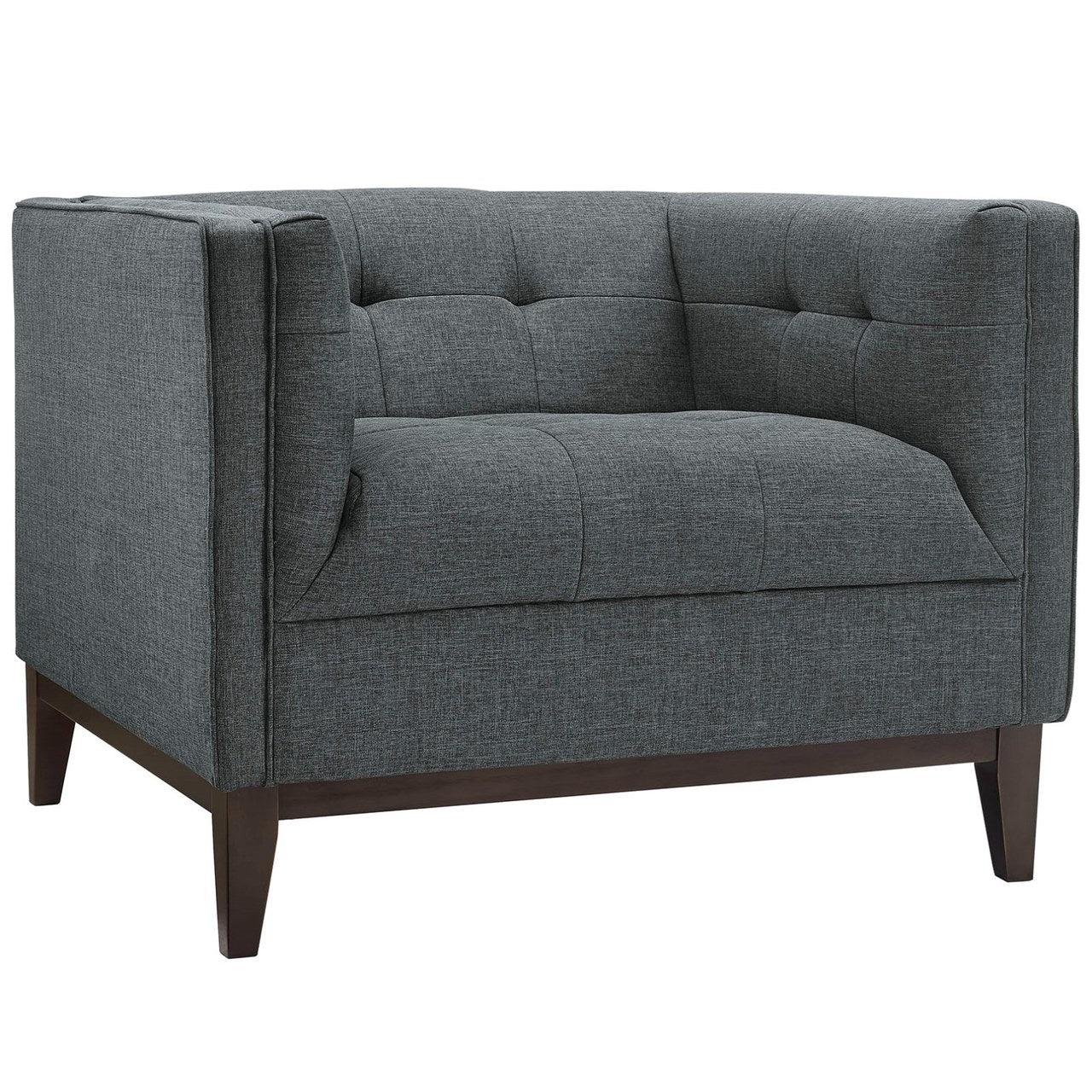 Serve Upholstered Armchair, Grey, Fabric 10255