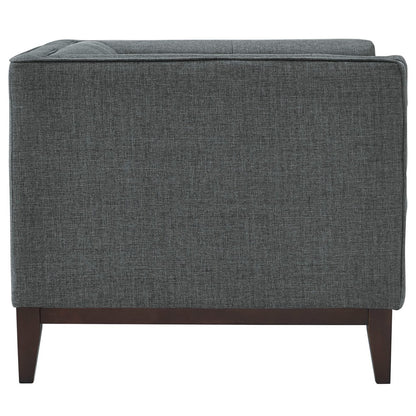 Serve Upholstered Armchair, Grey, Fabric 10255