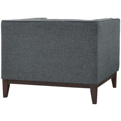 Serve Upholstered Armchair, Grey, Fabric 10255