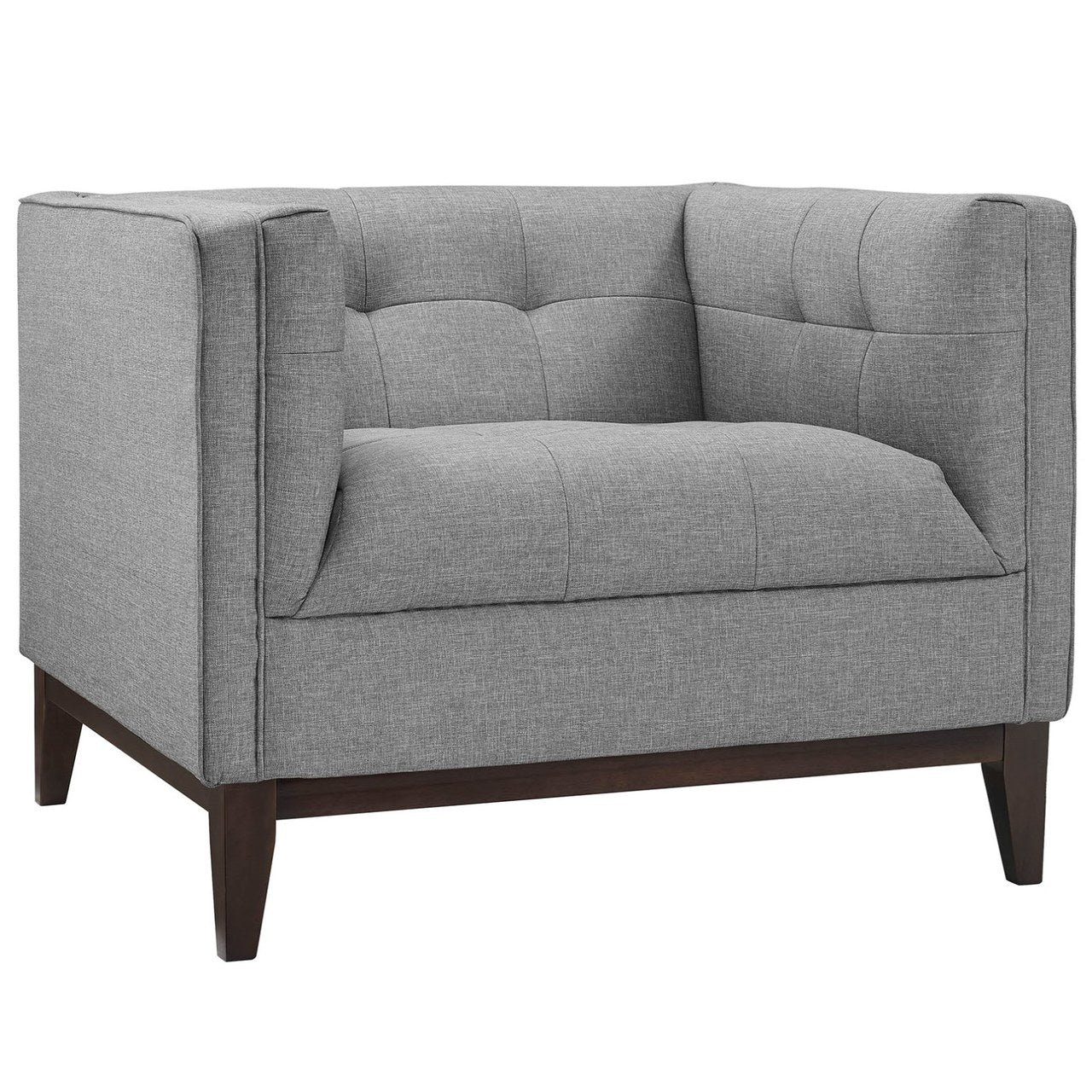 Serve Upholstered Armchair, Grey, Fabric 10257