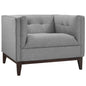 Serve Upholstered Armchair, Grey, Fabric 10257