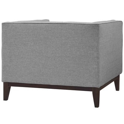 Serve Upholstered Armchair, Grey, Fabric 10257