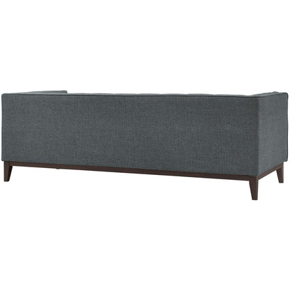 Serve Upholstered Sofa, Grey, Fabric 10259