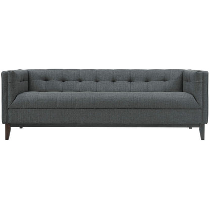 Serve Upholstered Sofa, Grey, Fabric 10259
