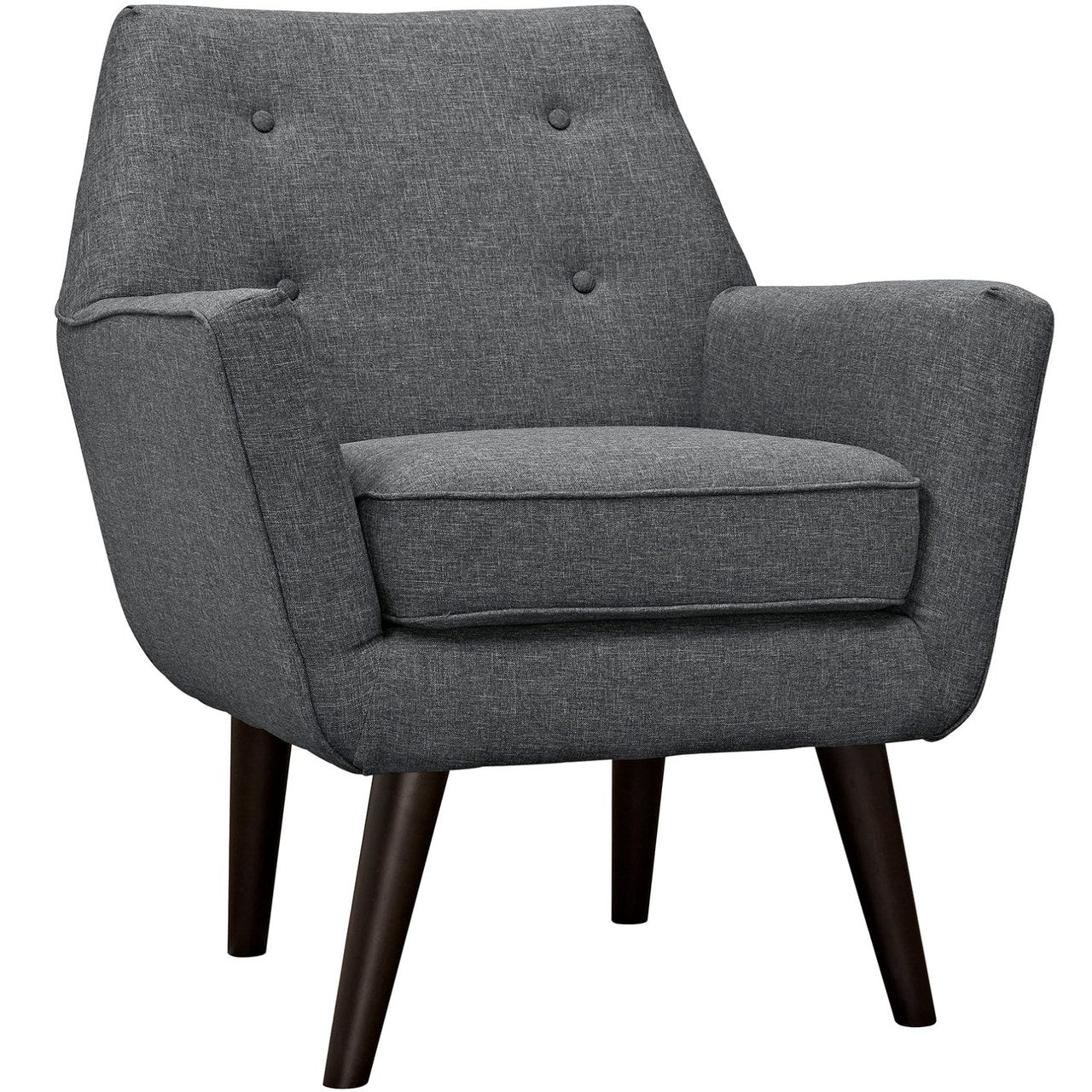 Posit Upholstered Armchair, Grey, Fabric 10265