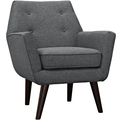 Posit Upholstered Armchair, Grey, Fabric 10265
