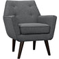 Posit Upholstered Armchair, Grey, Fabric 10265