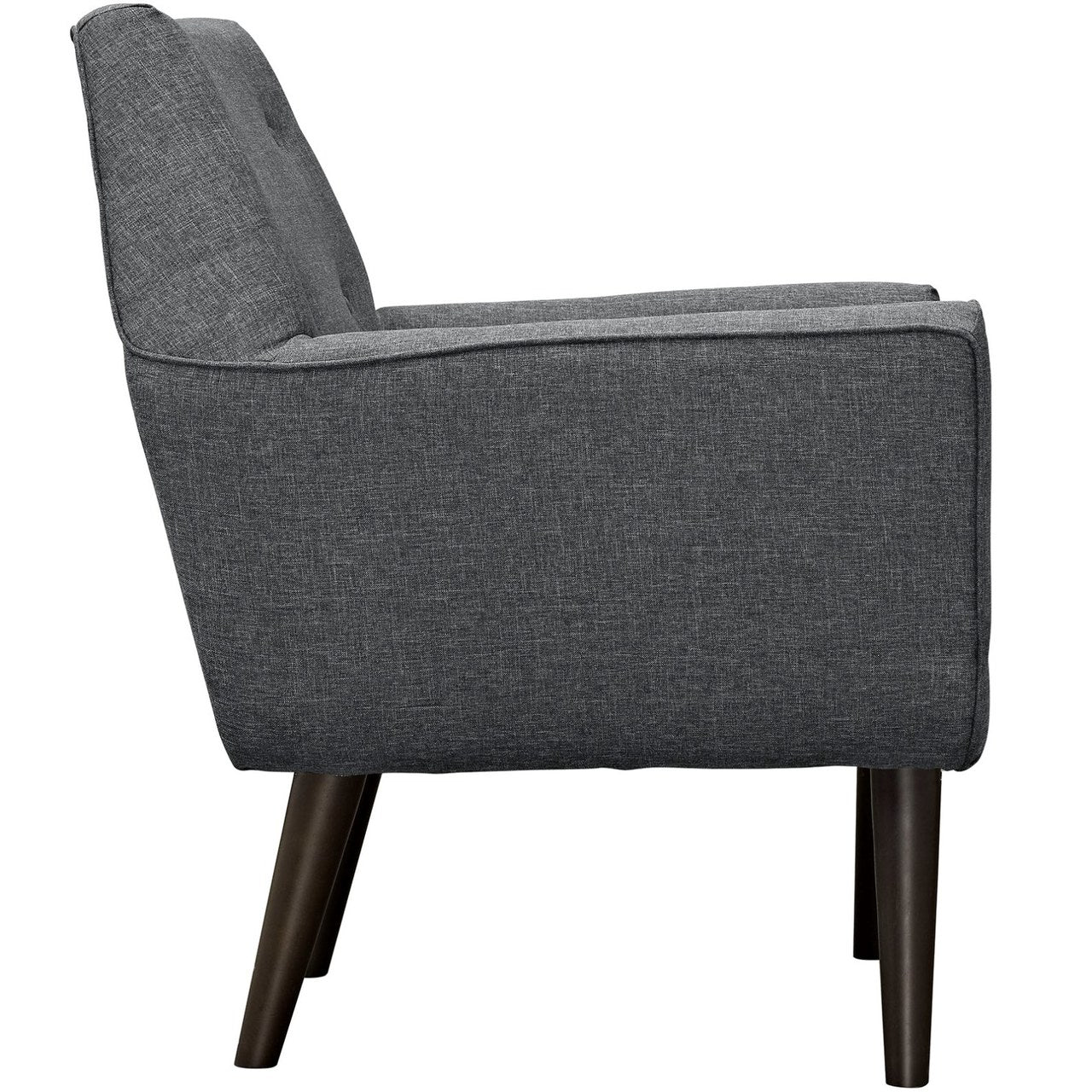 Posit Upholstered Armchair, Grey, Fabric 10265