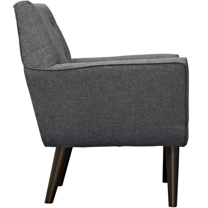 Posit Upholstered Armchair, Grey, Fabric 10265