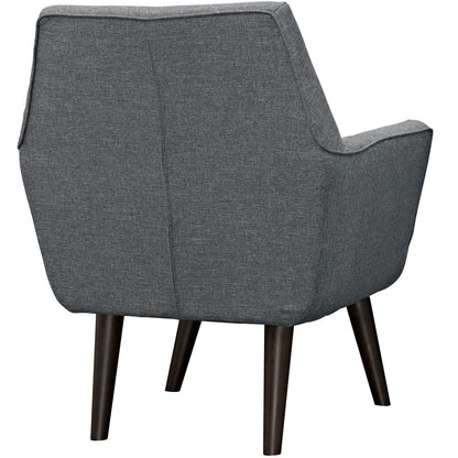 Posit Upholstered Armchair, Grey, Fabric 10265