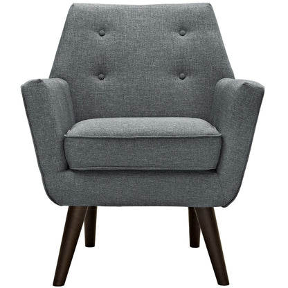 Posit Upholstered Armchair, Grey, Fabric 10265