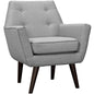 Posit Upholstered Armchair, Grey, Fabric 10267