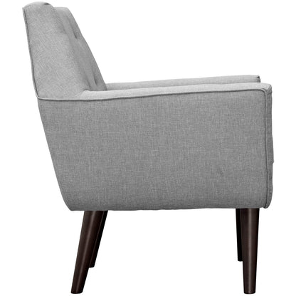 Posit Upholstered Armchair, Grey, Fabric 10267