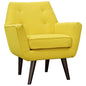 Posit Upholstered Armchair, Yellow, Fabric 10268