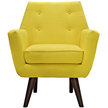 Posit Upholstered Armchair, Yellow, Fabric 10268