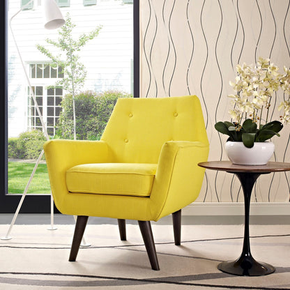 Posit Upholstered Armchair, Yellow, Fabric 10268