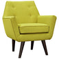 Posit Upholstered Armchair, Green, Fabric 10269