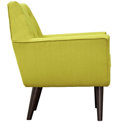 Posit Upholstered Armchair, Green, Fabric 10269