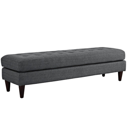 Empress Large Bench, Grey, Fabric 10272