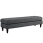 Empress Large Bench, Grey, Fabric 10272