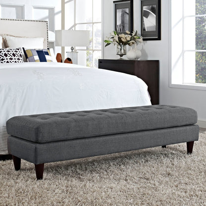 Empress Large Bench, Grey, Fabric 10272