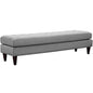 Empress Large Bench, Grey, Fabric 10275