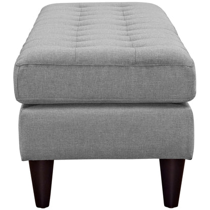 Empress Large Bench, Grey, Fabric 10275