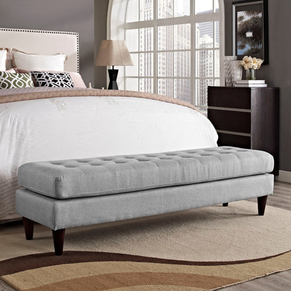 Empress Large Bench, Grey, Fabric 10275
